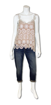 Madison Marcus lace top with Joes Jeans easy crop320